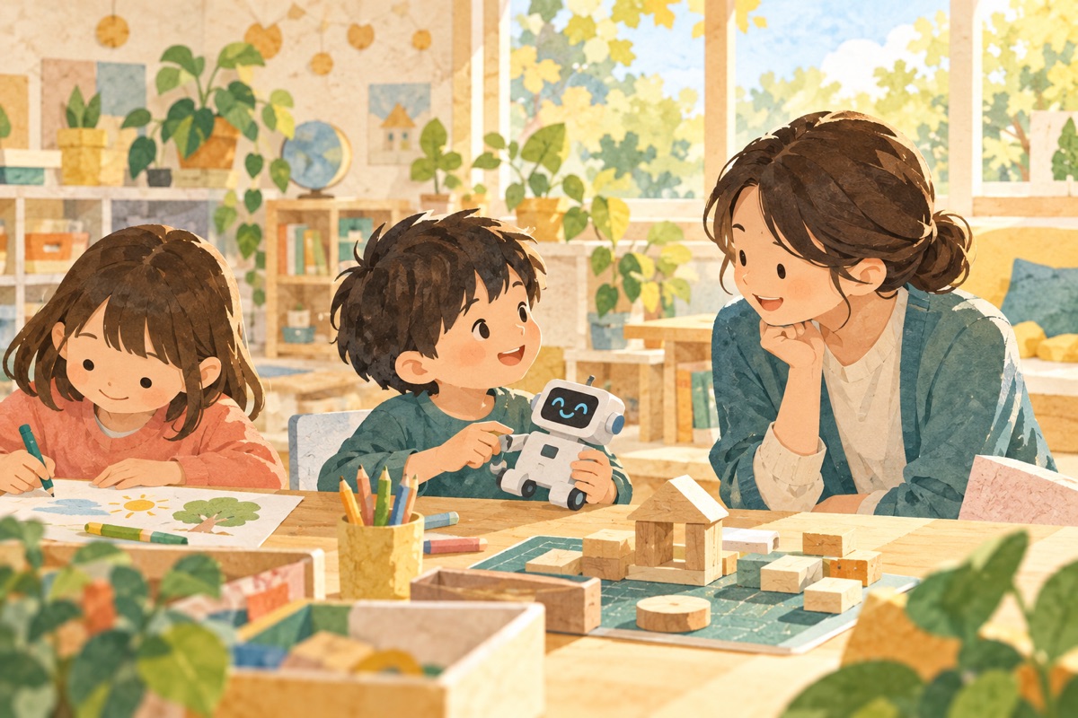 本人の興味からものづくりに取り組むイメージイラスト。